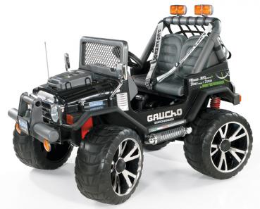 Gaucho Superpower 24 Volt Elektro-Jeep Zweisitzer Schwarz Elektro Auto Elektroauto Kinderauto